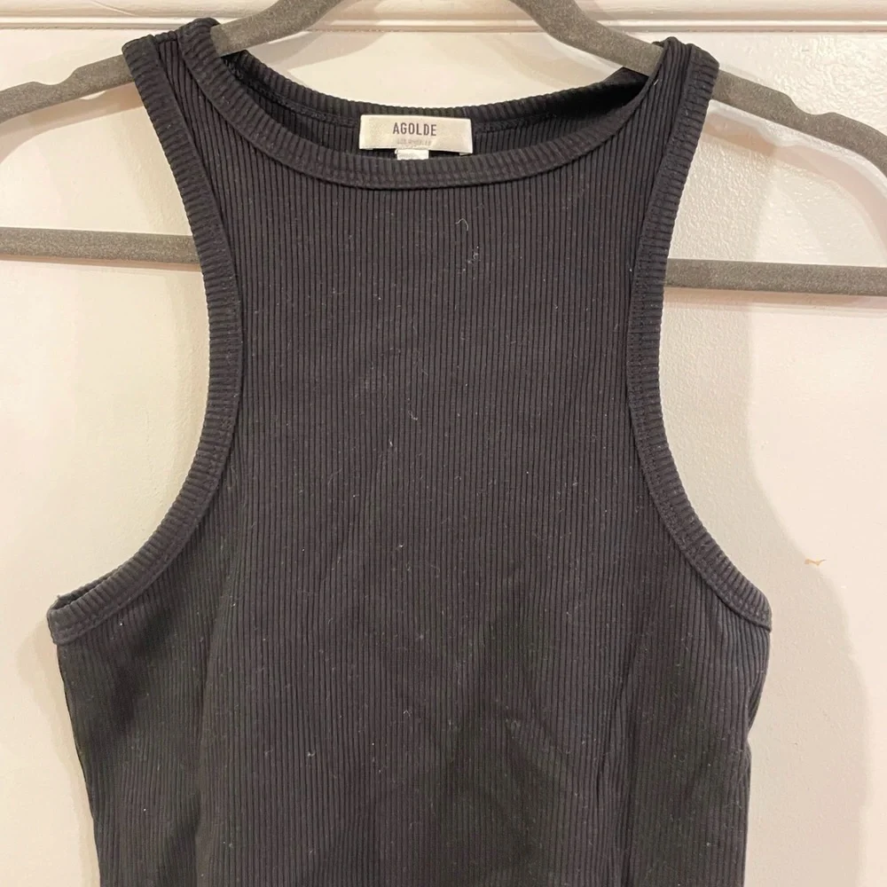 AGOLDE Black Ribbed Racerback - Picture 6 of 13